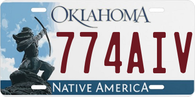 OK license plate 774AIV