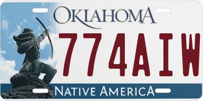 OK license plate 774AIW