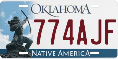 OK license plate 774AJF