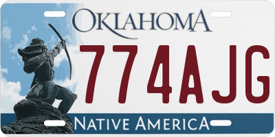 OK license plate 774AJG