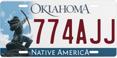 OK license plate 774AJJ