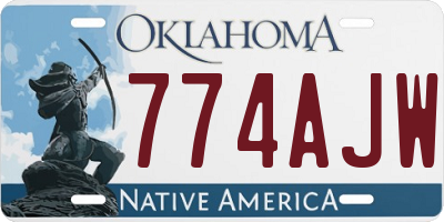 OK license plate 774AJW