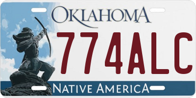OK license plate 774ALC