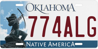 OK license plate 774ALG