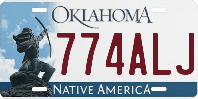 OK license plate 774ALJ