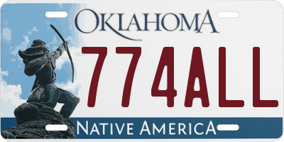 OK license plate 774ALL
