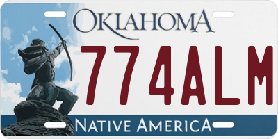 OK license plate 774ALM