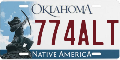 OK license plate 774ALT