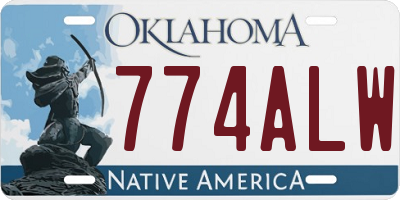 OK license plate 774ALW