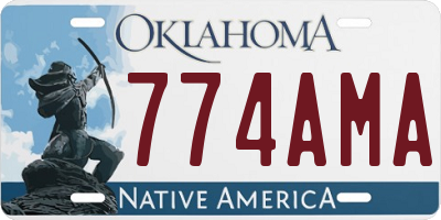 OK license plate 774AMA