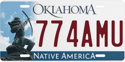 OK license plate 774AMU