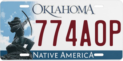 OK license plate 774AOP