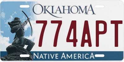 OK license plate 774APT