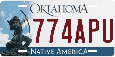 OK license plate 774APU