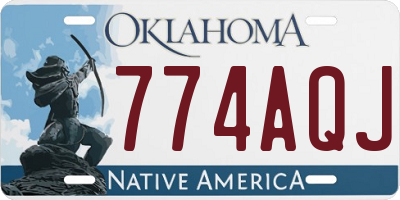 OK license plate 774AQJ