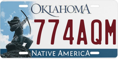OK license plate 774AQM