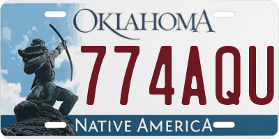 OK license plate 774AQU