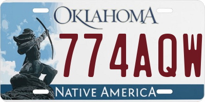 OK license plate 774AQW