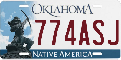 OK license plate 774ASJ