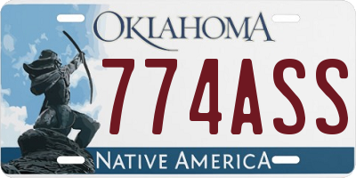 OK license plate 774ASS