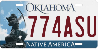OK license plate 774ASU
