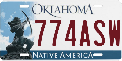 OK license plate 774ASW