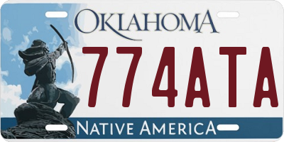 OK license plate 774ATA