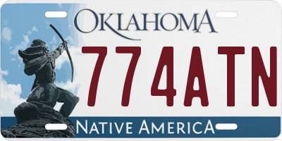 OK license plate 774ATN