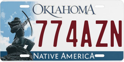 OK license plate 774AZN