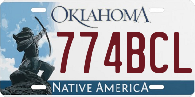 OK license plate 774BCL
