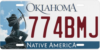 OK license plate 774BMJ