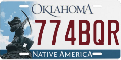 OK license plate 774BQR
