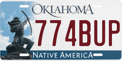 OK license plate 774BUP