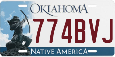 OK license plate 774BVJ