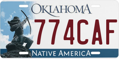 OK license plate 774CAF