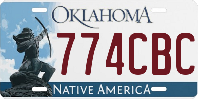 OK license plate 774CBC