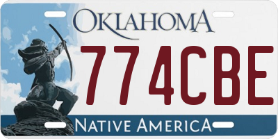OK license plate 774CBE