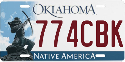 OK license plate 774CBK