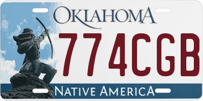 OK license plate 774CGB