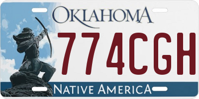 OK license plate 774CGH