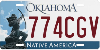 OK license plate 774CGV