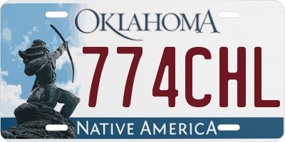 OK license plate 774CHL