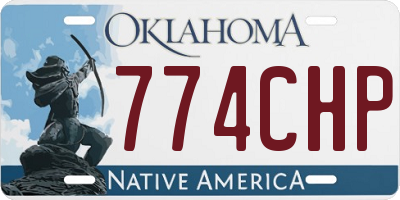 OK license plate 774CHP