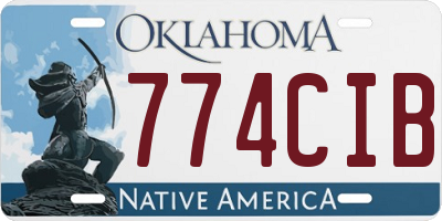 OK license plate 774CIB