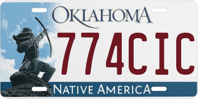 OK license plate 774CIC
