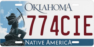 OK license plate 774CIE