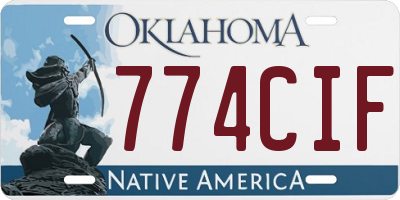 OK license plate 774CIF
