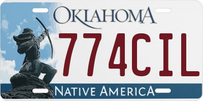 OK license plate 774CIL