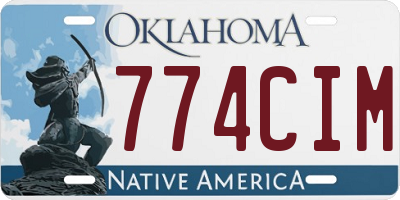 OK license plate 774CIM