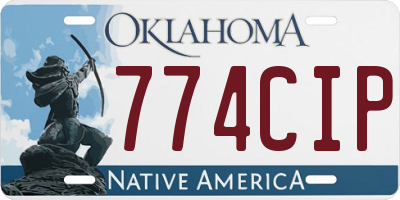 OK license plate 774CIP